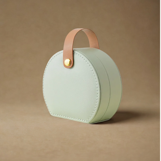 Round Luxury Travel Jewellery Box - Jewellery Boxes - 18k Gold Plated Waterproof Jewellery - Collection 9