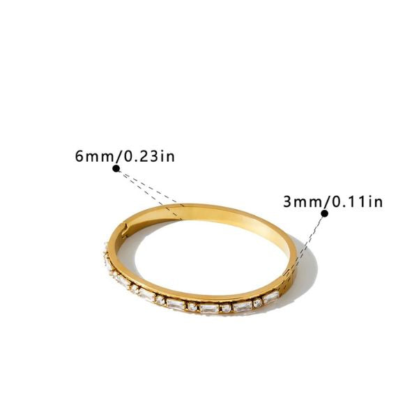 Zircon Geometric Bangle