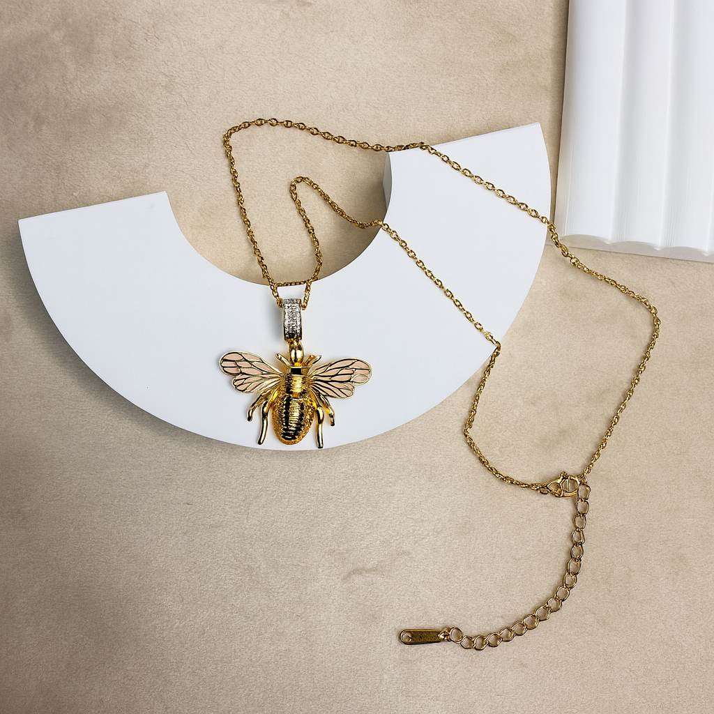 Gold Crystal Bee Pendant Necklace Collection - Jewelry - 18k Gold Plated Waterproof Jewellery - Collection 9