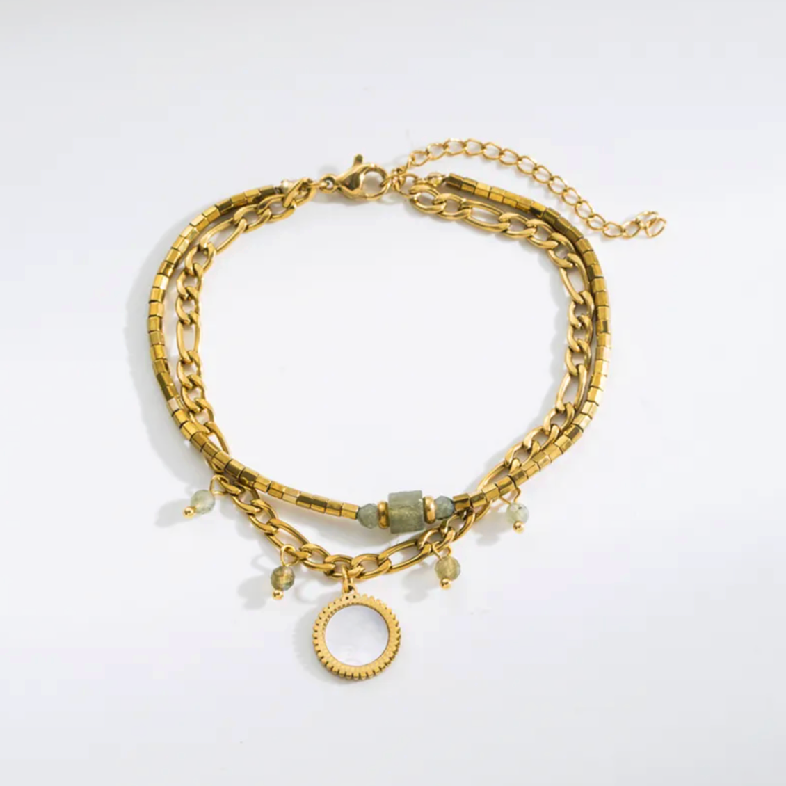 Gold Layered Charm Bracelet - Bracelet - 18k Gold Plated Waterproof Jewellery - Collection 9