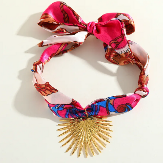 Colorful Sunburst Scarf Necklace - Jewelry - 18k Gold Plated Waterproof Jewellery - Collection 9
