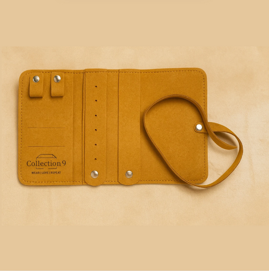 Golden Brown Travel Jewelry Roll Organizer - Accessories - 18k Gold Plated Waterproof Jewellery - Collection 9