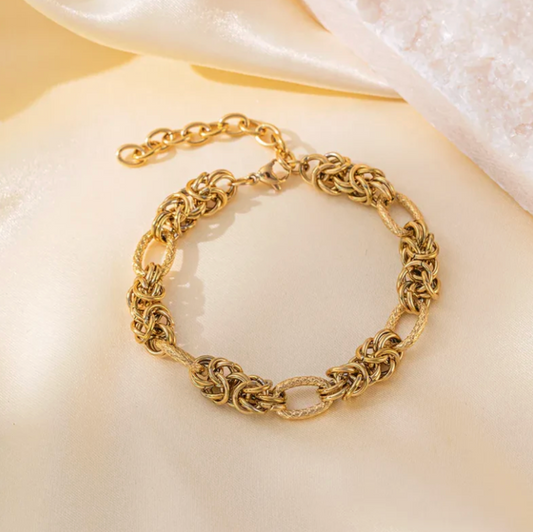 Twisted Chain Bracelet - Jewelry - 18k Gold Plated Waterproof Jewellery - Collection 9