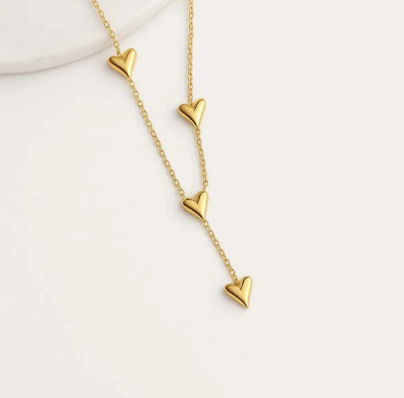 Layered Heart Necklace - Jewelry - 18k Gold Plated Waterproof Jewellery - Collection 9