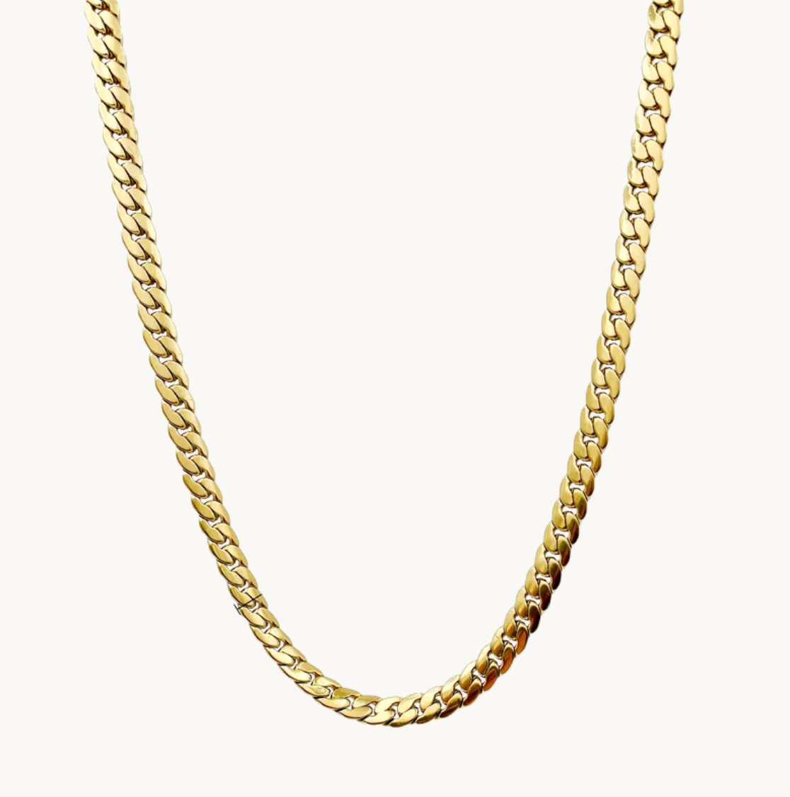 Gold Curb Chain Necklace - Necklace - 18k Gold Plated Waterproof Jewellery - Collection 9