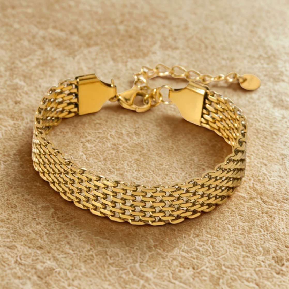 Gold Chain Layered Bracelet - Jewelry - 18k Gold Plated Waterproof Jewellery - Collection 9
