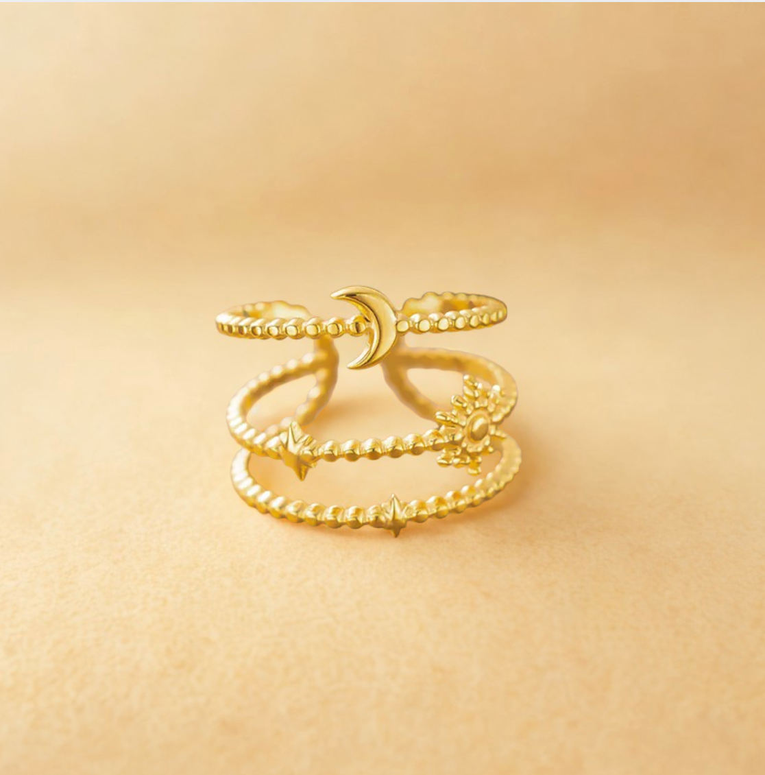 Celestial Bow Ring - Jewelry - 18k Gold Plated Waterproof Jewellery - Collection 9