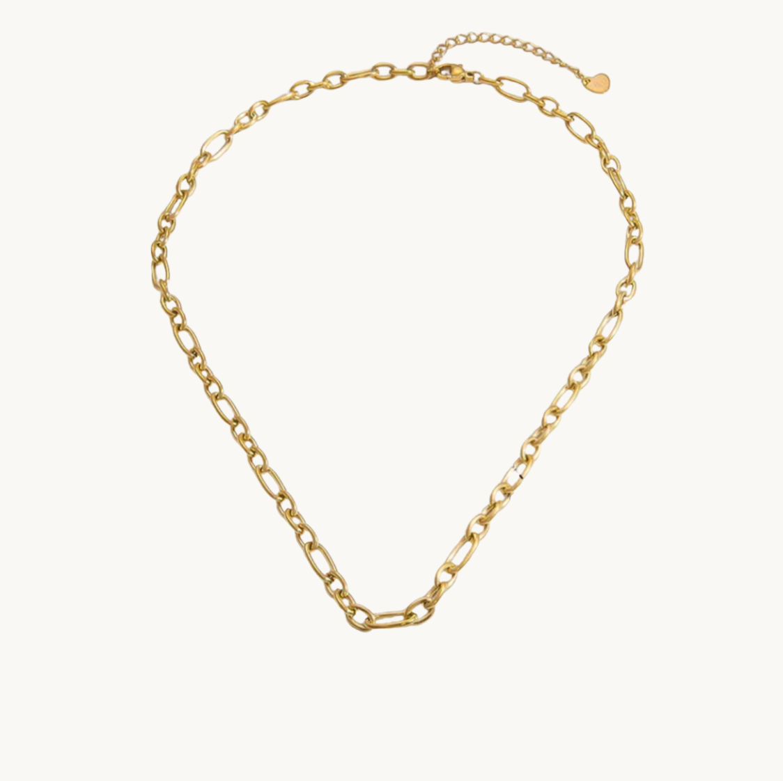Gold Paperclip Chain - Jewelry - 18k Gold Plated Waterproof Jewellery - Collection 9