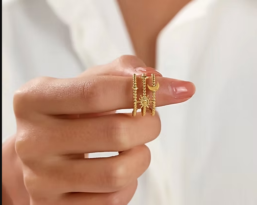 Celestial Bow Ring - Jewelry - 18k Gold Plated Waterproof Jewellery - Collection 9