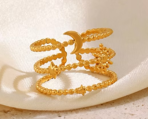 Celestial Bow Ring - Jewelry - 18k Gold Plated Waterproof Jewellery - Collection 9