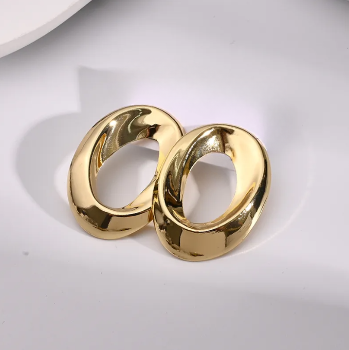 Round Hoop Earrings - Earrings - 18k Gold Plated Waterproof Jewellery - Collection 9
