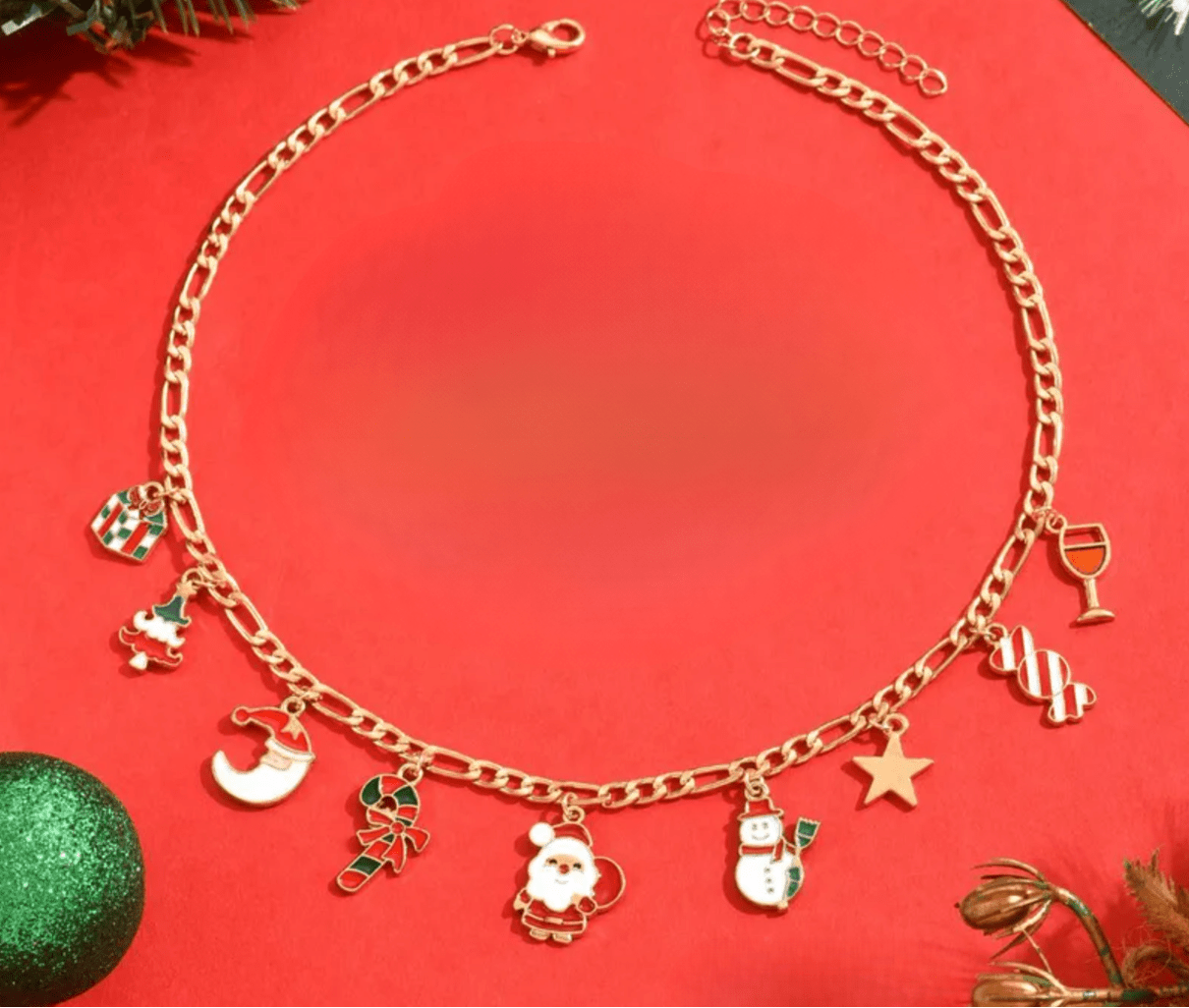 Figaro Chain Christmas Charm Necklace - Necklaces - 18k Gold Plated Waterproof Jewellery - Collection 9