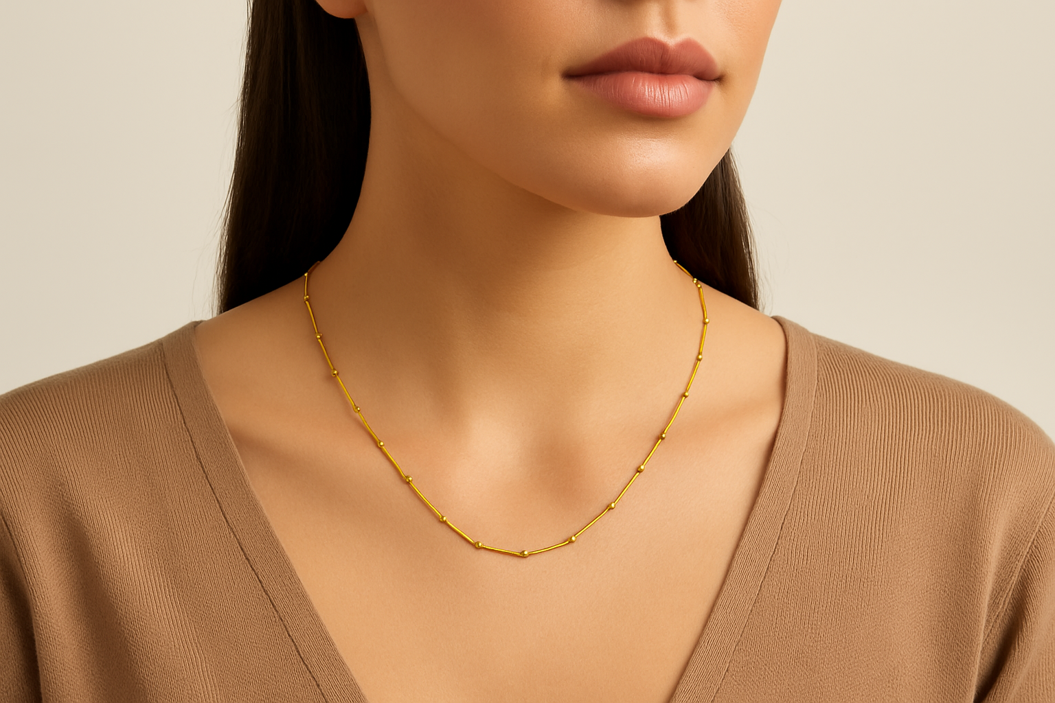 Gold Satellite Chain Necklace - Necklace - 18k Gold Plated Waterproof Jewellery - Collection 9
