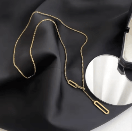 Geometric Link Gold Necklace - Jewelry - 18k Gold Plated Waterproof Jewellery - Collection 9