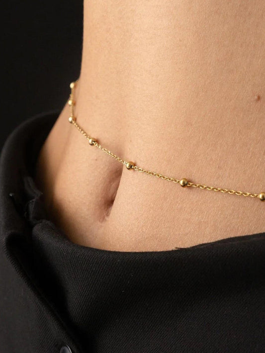 Gold 18K Satellite Bead Waist Chain - Waist Chains - 18k Gold Plated Waterproof Jewellery - Collection 9