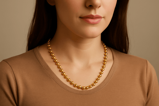 Gold Ball Chain - Necklace - 18k Gold Plated Waterproof Jewellery - Collection 9