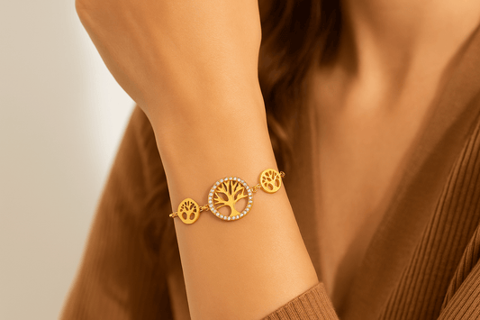 Gold Circle Chain Bracelet - Jewelry - 18k Gold Plated Waterproof Jewellery - Collection 9