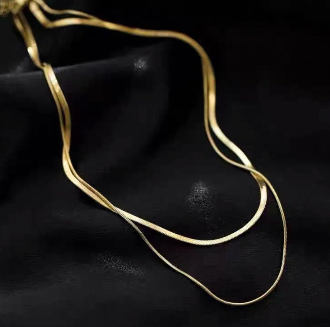 Gold Layered Chain Necklace - Necklace - 18k Gold Plated Waterproof Jewellery - Collection 9