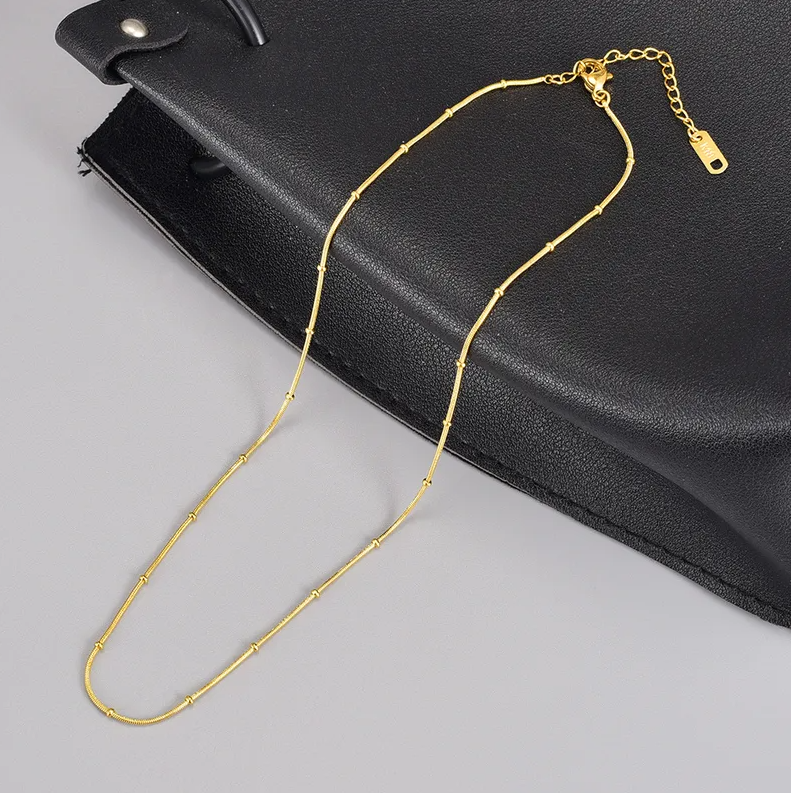 Gold Satellite Chain Necklace - Necklace - 18k Gold Plated Waterproof Jewellery - Collection 9