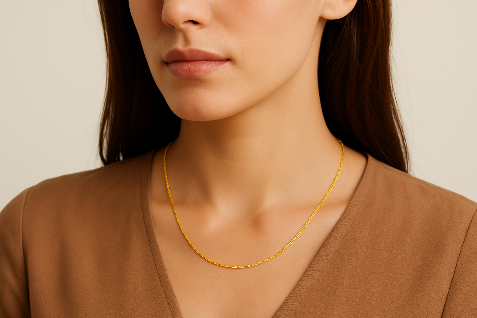 Gold Delicate Chain - Necklace - 18k Gold Plated Waterproof Jewellery - Collection 9
