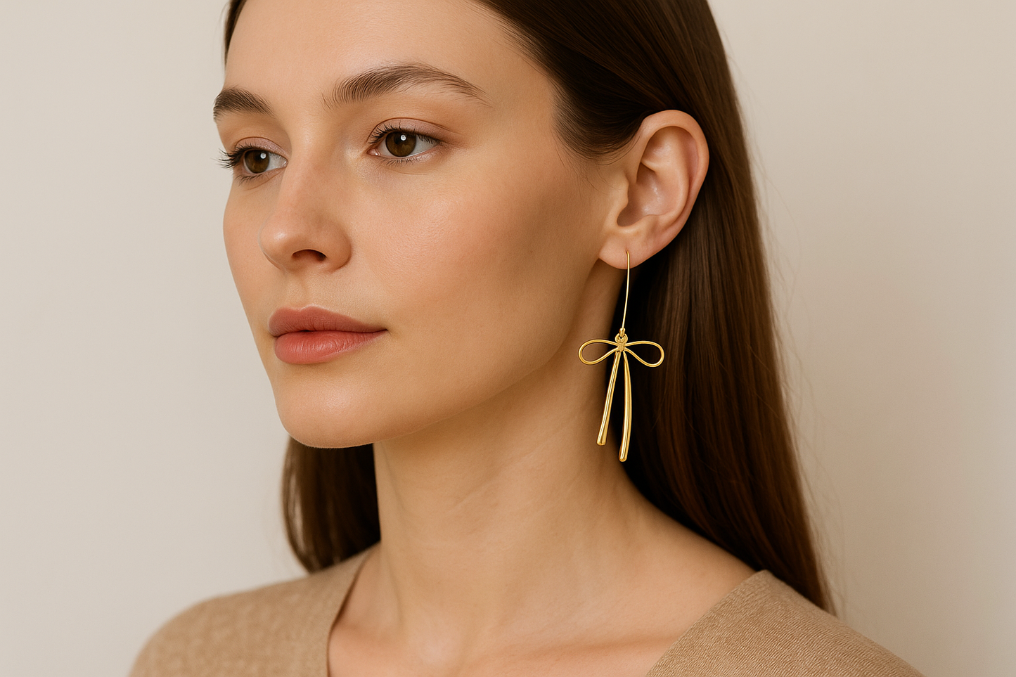 Golden Bow Tassel Drop Earrings - Earrings - 18k Gold Plated Waterproof Jewellery - Collection 9