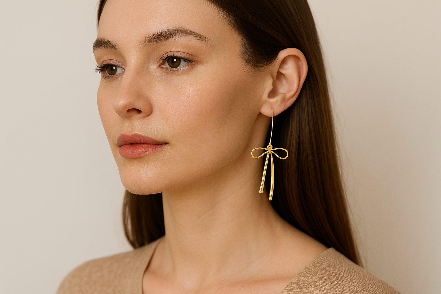 Golden Bow Tassel Drop Earrings - Earrings - 18k Gold Plated Waterproof Jewellery - Collection 9