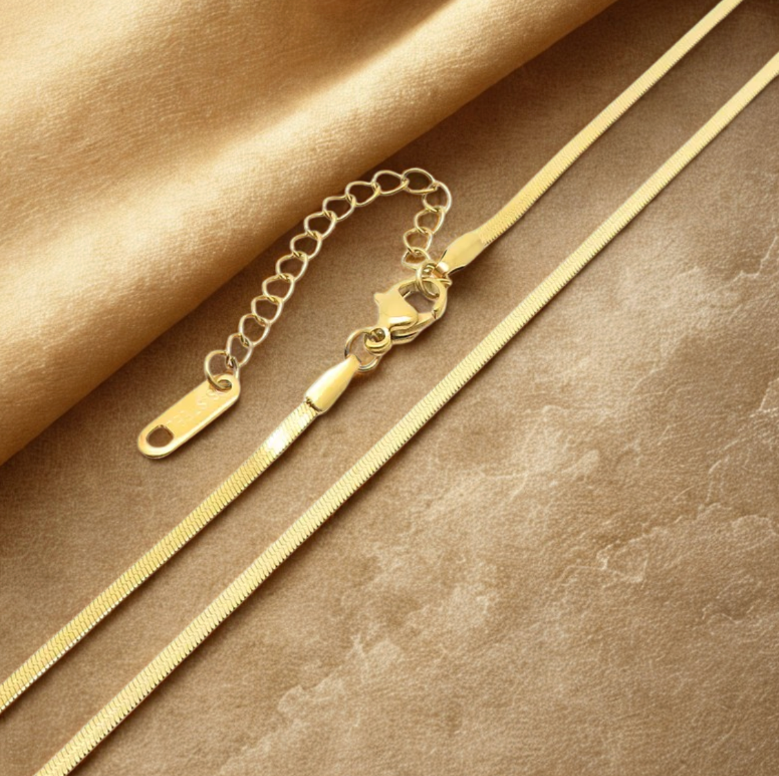 Gold Snake Chain - Necklace - 18k Gold Plated Waterproof Jewellery - Collection 9