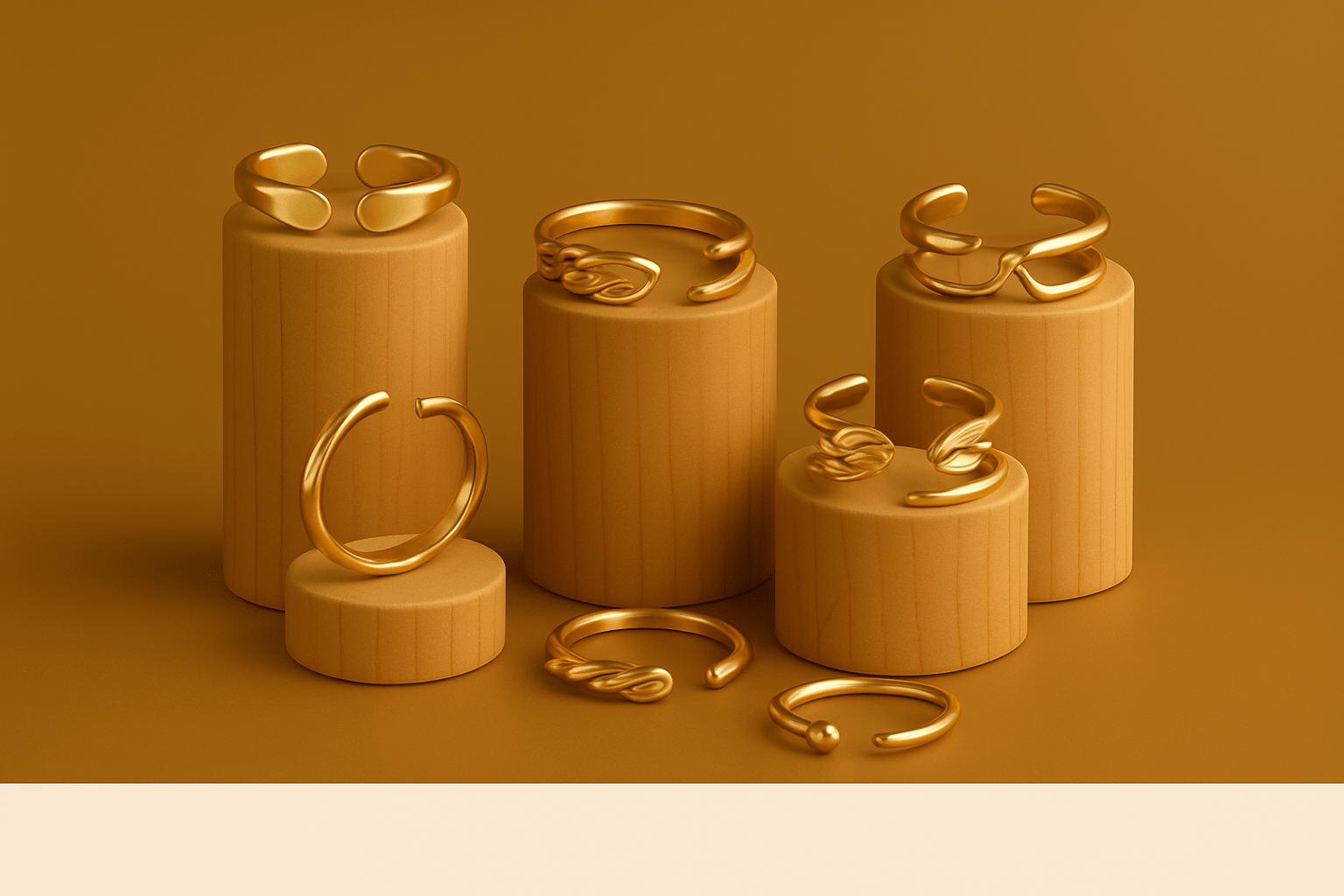 Adjustable Rings - 18K Gold Plated One Size Fits All | Collection 9 ...