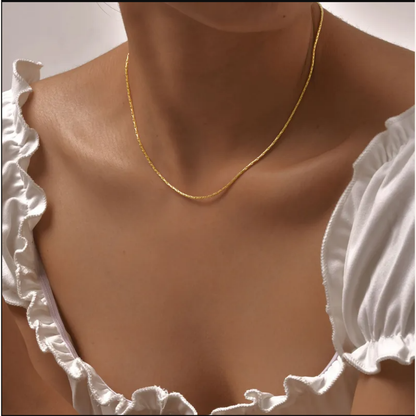 Gold Delicate Chain - Necklace - 18k Gold Plated Waterproof Jewellery - Collection 9