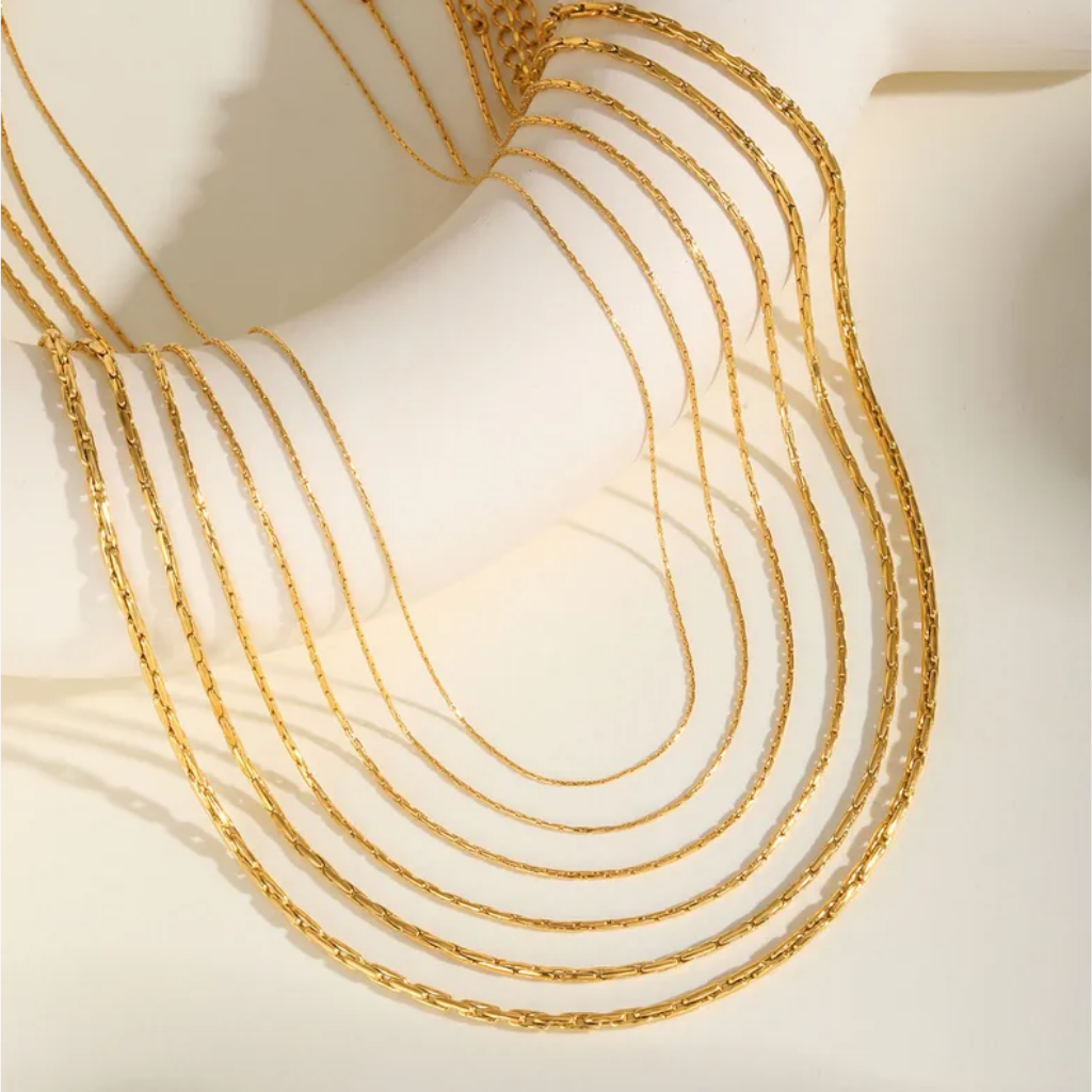 Gold Delicate Chain - Necklace - 18k Gold Plated Waterproof Jewellery - Collection 9