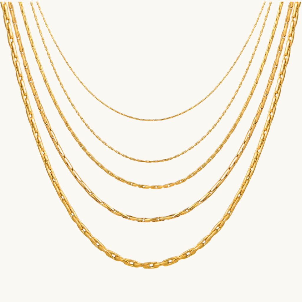 Gold Delicate Chain - Necklace - 18k Gold Plated Waterproof Jewellery - Collection 9