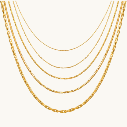Gold Delicate Chain - Necklace - 18k Gold Plated Waterproof Jewellery - Collection 9
