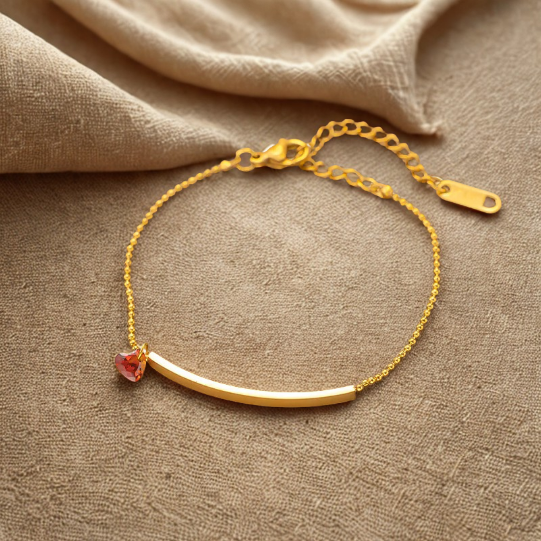 Heart Charm Bracelet - Jewelry - 18k Gold Plated Waterproof Jewellery - Collection 9