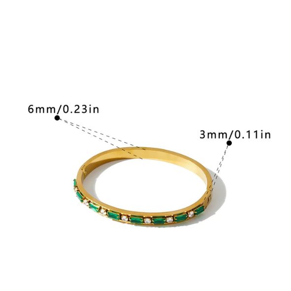 Zircon Geometric Bangle