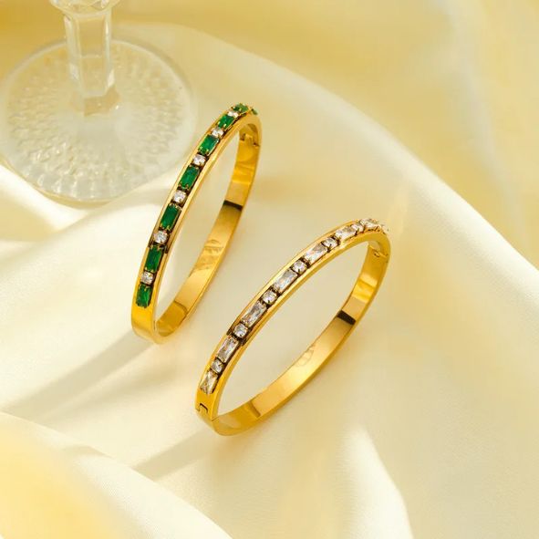 Zircon Geometric Bangle