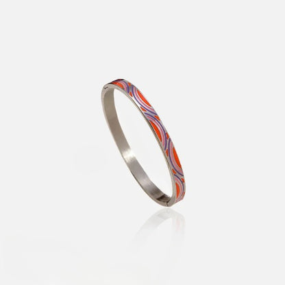 Colorful Geometric Enamel Bangle Bracelet - Bangle - 18k Gold Plated Waterproof Jewellery - Collection 9