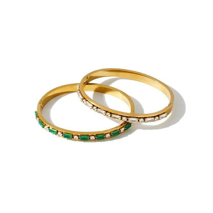 Zircon Geometric Bangle