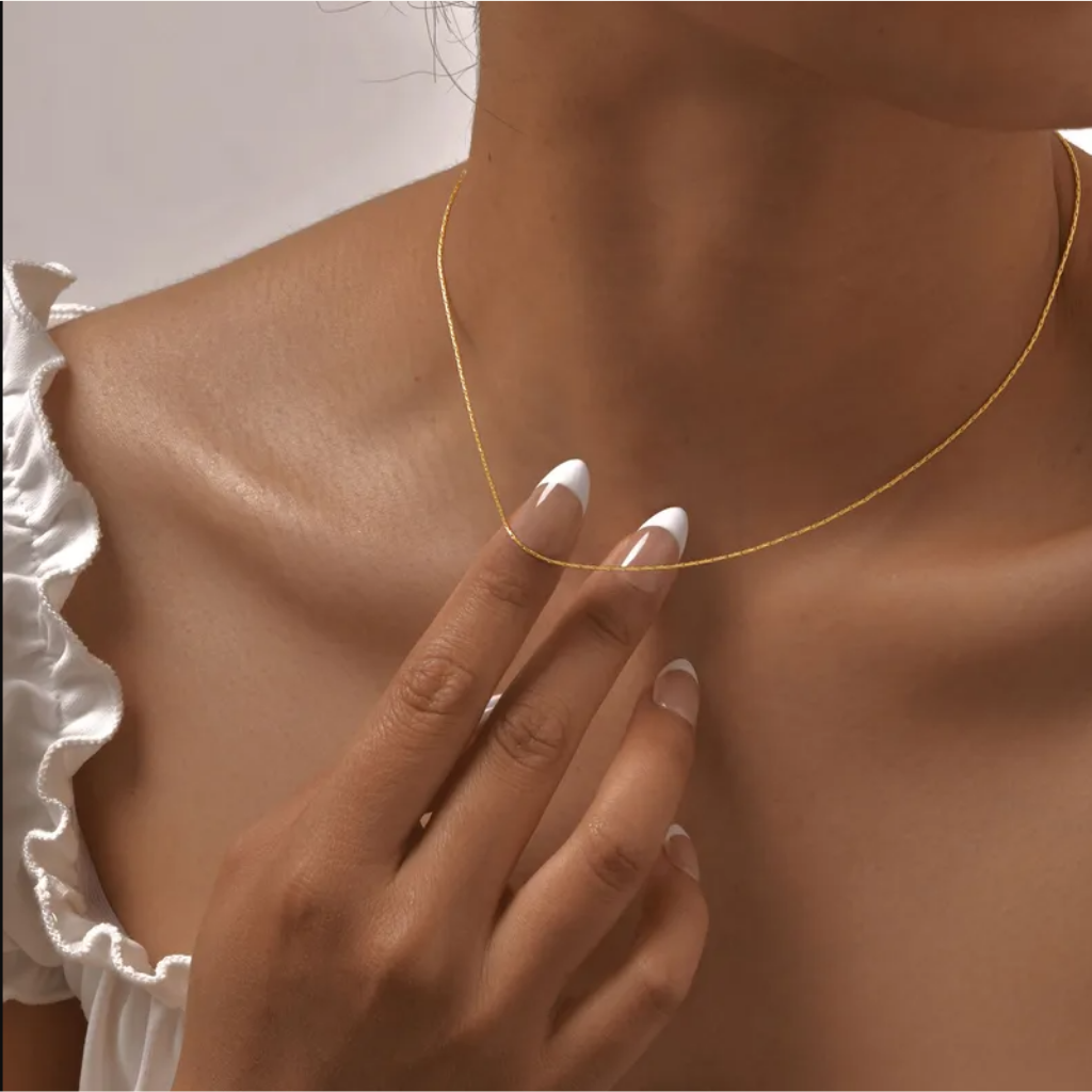 Gold Delicate Chain - Necklace - 18k Gold Plated Waterproof Jewellery - Collection 9