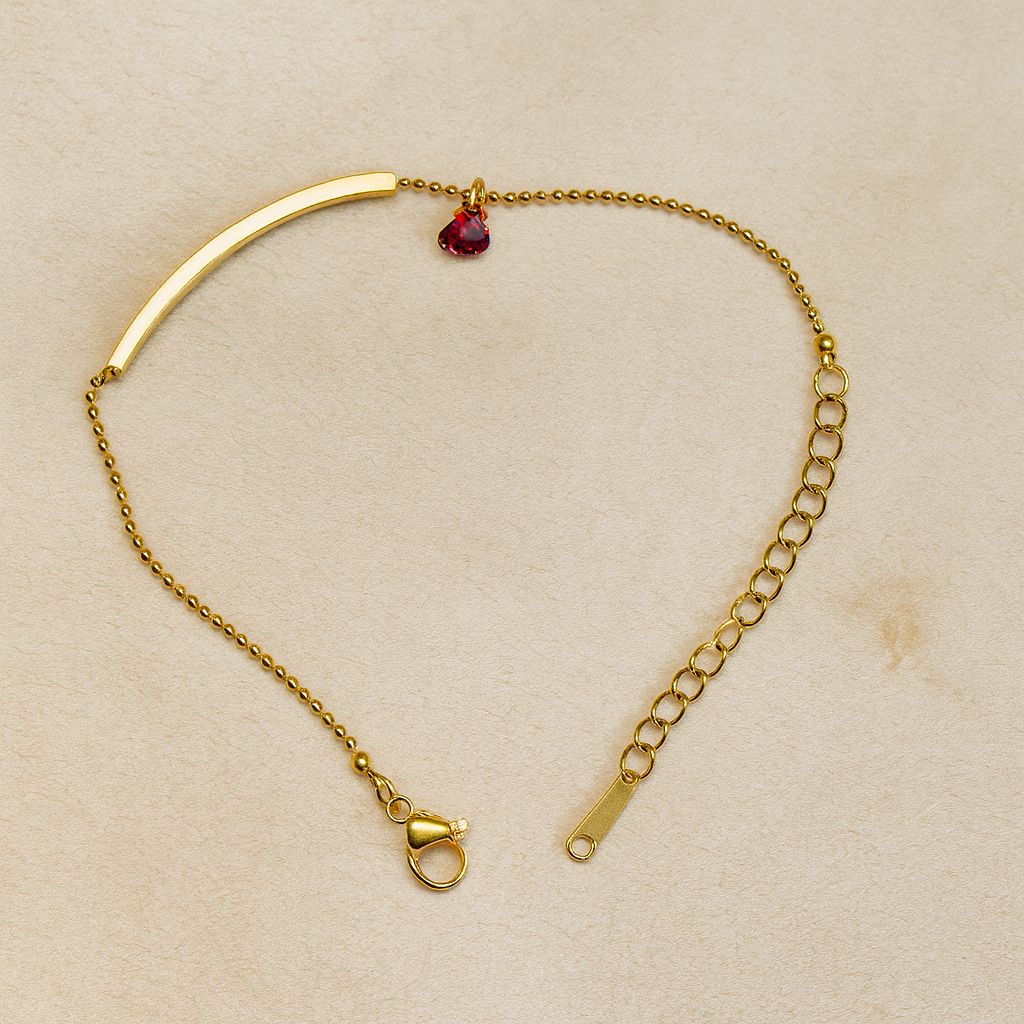 Heart Charm Bracelet - Jewelry - 18k Gold Plated Waterproof Jewellery - Collection 9