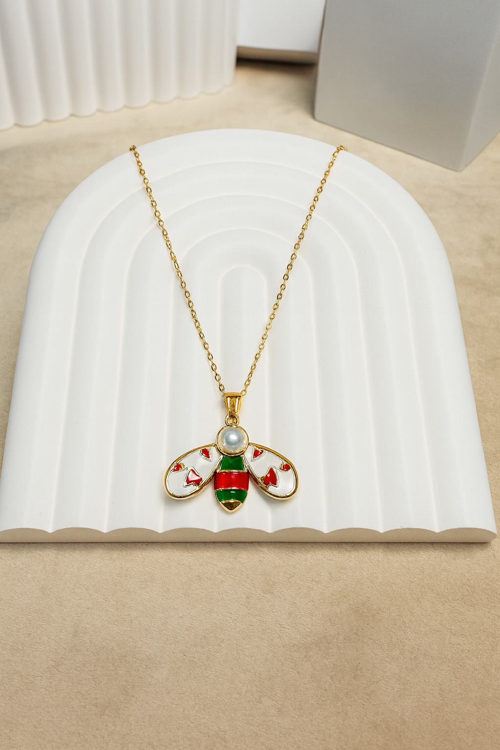 Gold Crystal Bee Pendant Necklace Collection - Jewelry - 18k Gold Plated Waterproof Jewellery - Collection 9