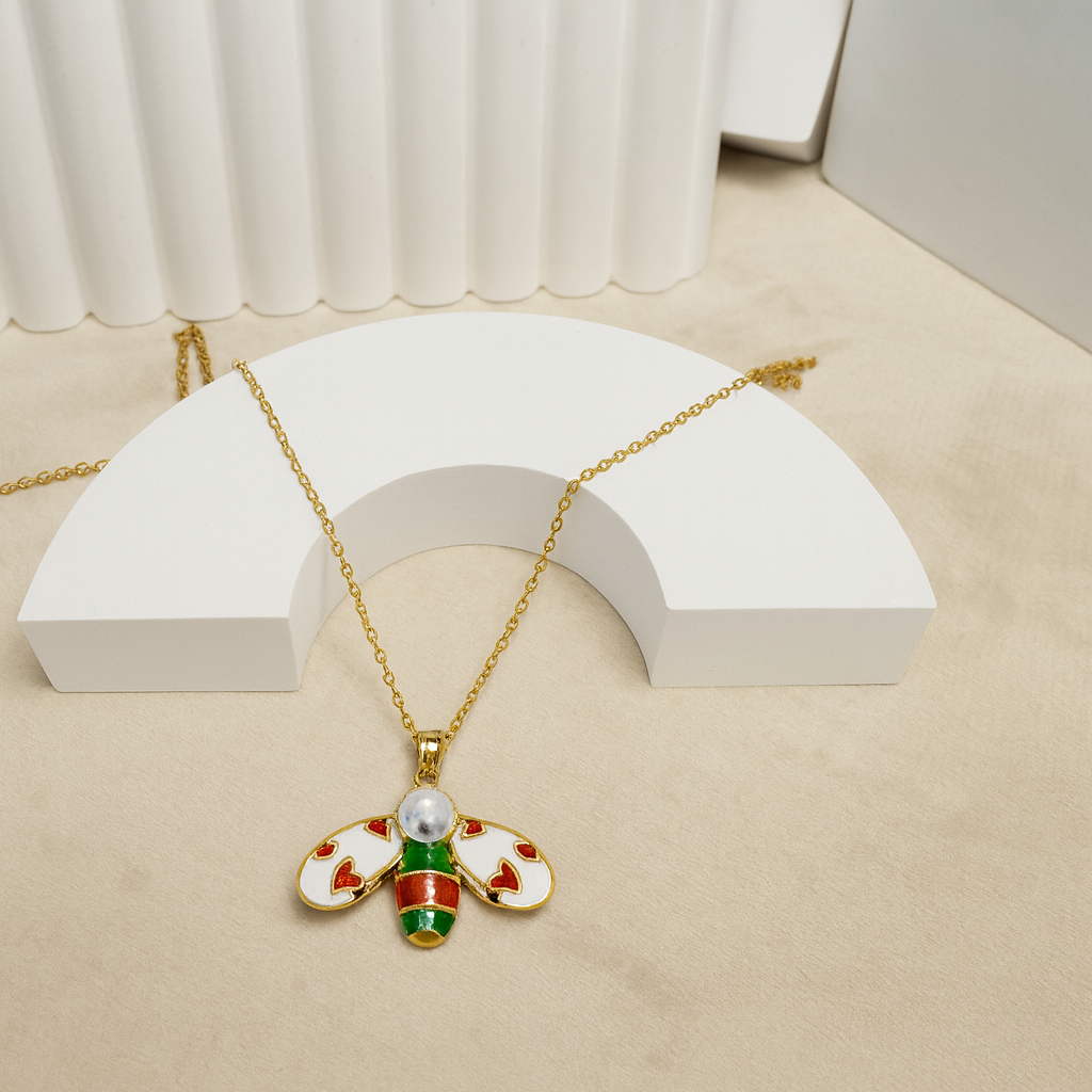 Gold Crystal Bee Pendant Necklace Collection - Jewelry - 18k Gold Plated Waterproof Jewellery - Collection 9