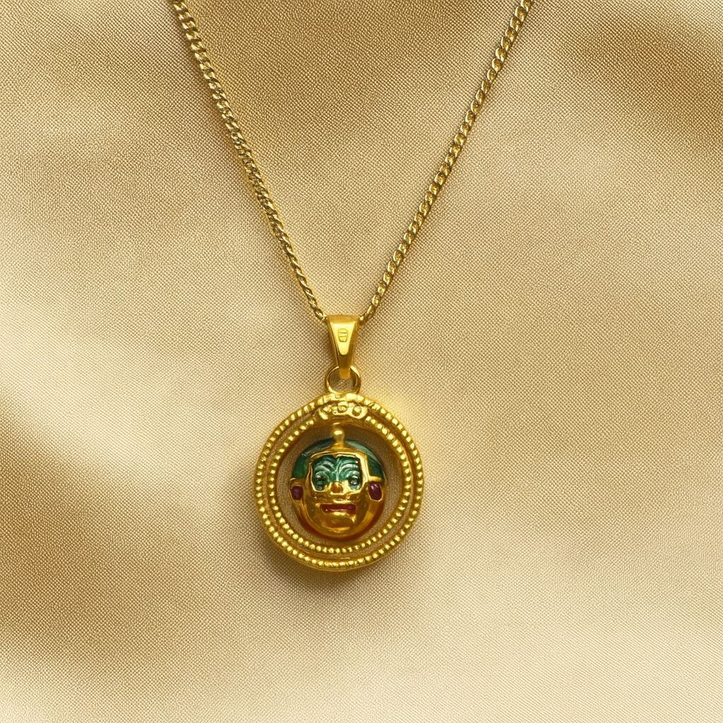 Circular Pendant Necklace - Jewelry - 18k Gold Plated Waterproof Jewellery - Collection 9
