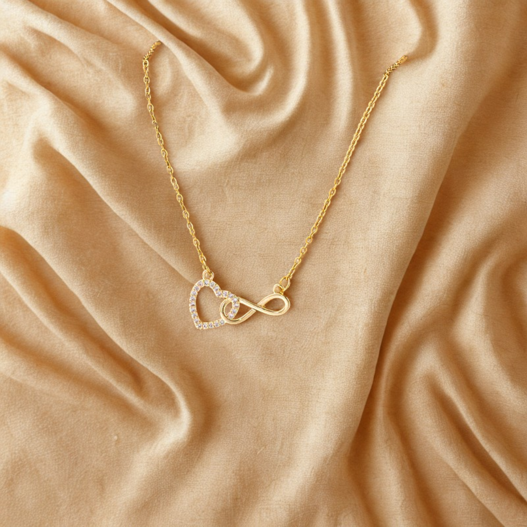 Heart Infinity Necklace - Jewelry - 18k Gold Plated Waterproof Jewellery - Collection 9