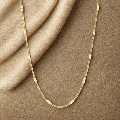 Gold Classic Cuban Chain - Necklace - 18k Gold Plated Waterproof Jewellery - Collection 9