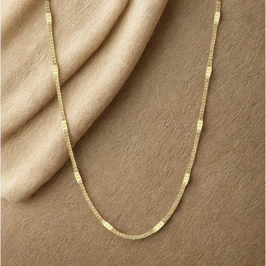Gold Classic Cuban Chain - Necklace - 18k Gold Plated Waterproof Jewellery - Collection 9