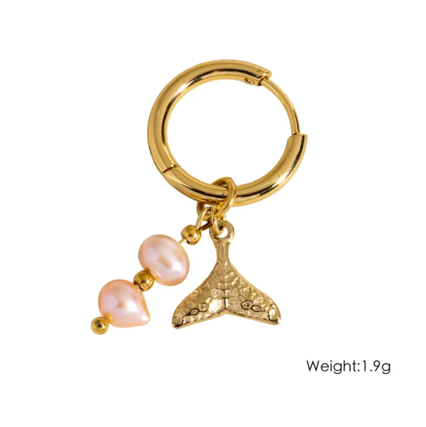 Ocean Charm Hoop Earrings - Earrings - 18k Gold Plated Waterproof Jewellery - Collection 9
