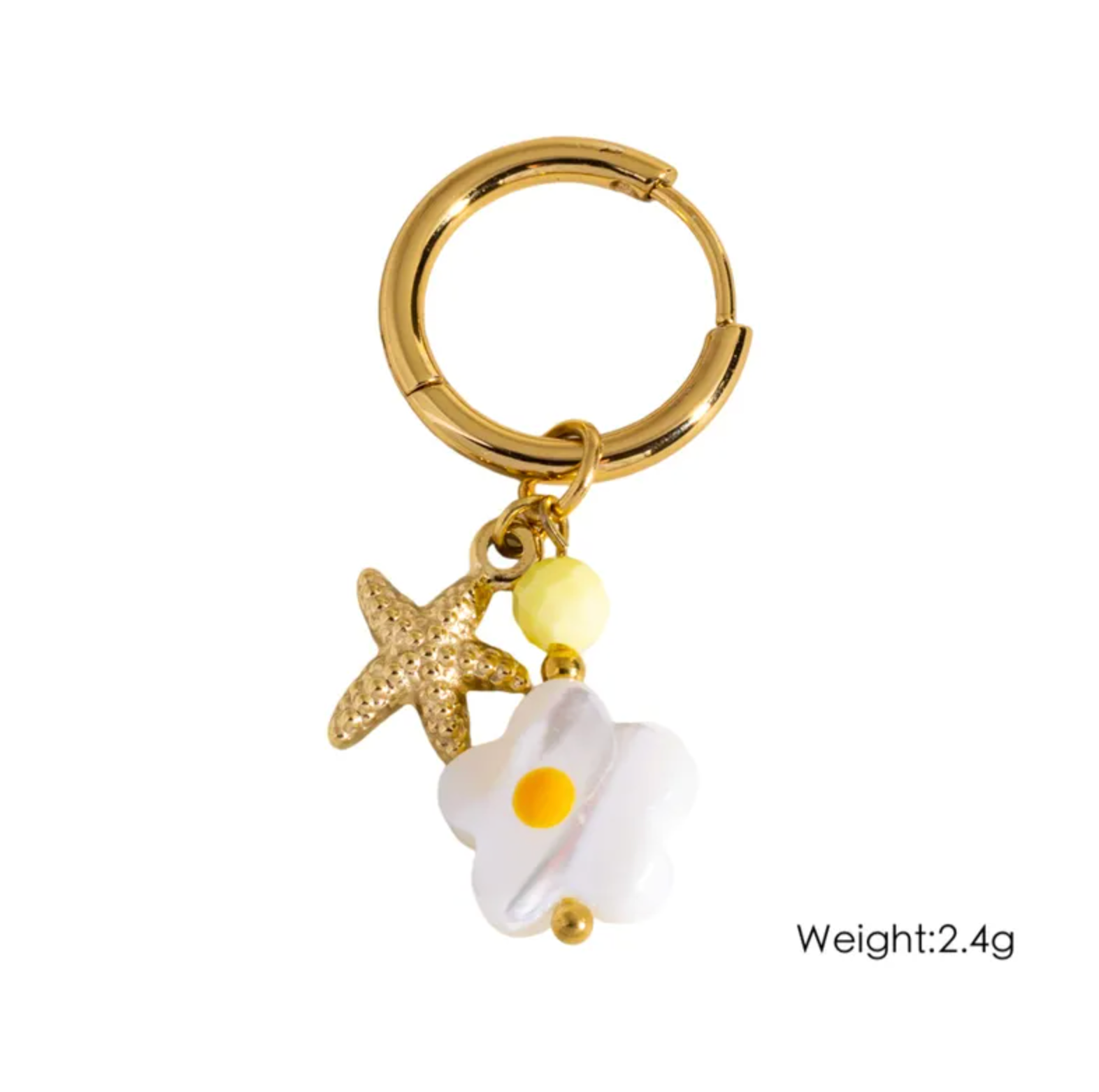 Ocean Charm Hoop Earrings - Earrings - 18k Gold Plated Waterproof Jewellery - Collection 9