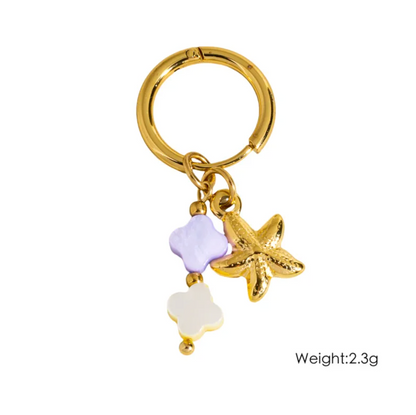 Ocean Charm Hoop Earrings - Earrings - 18k Gold Plated Waterproof Jewellery - Collection 9