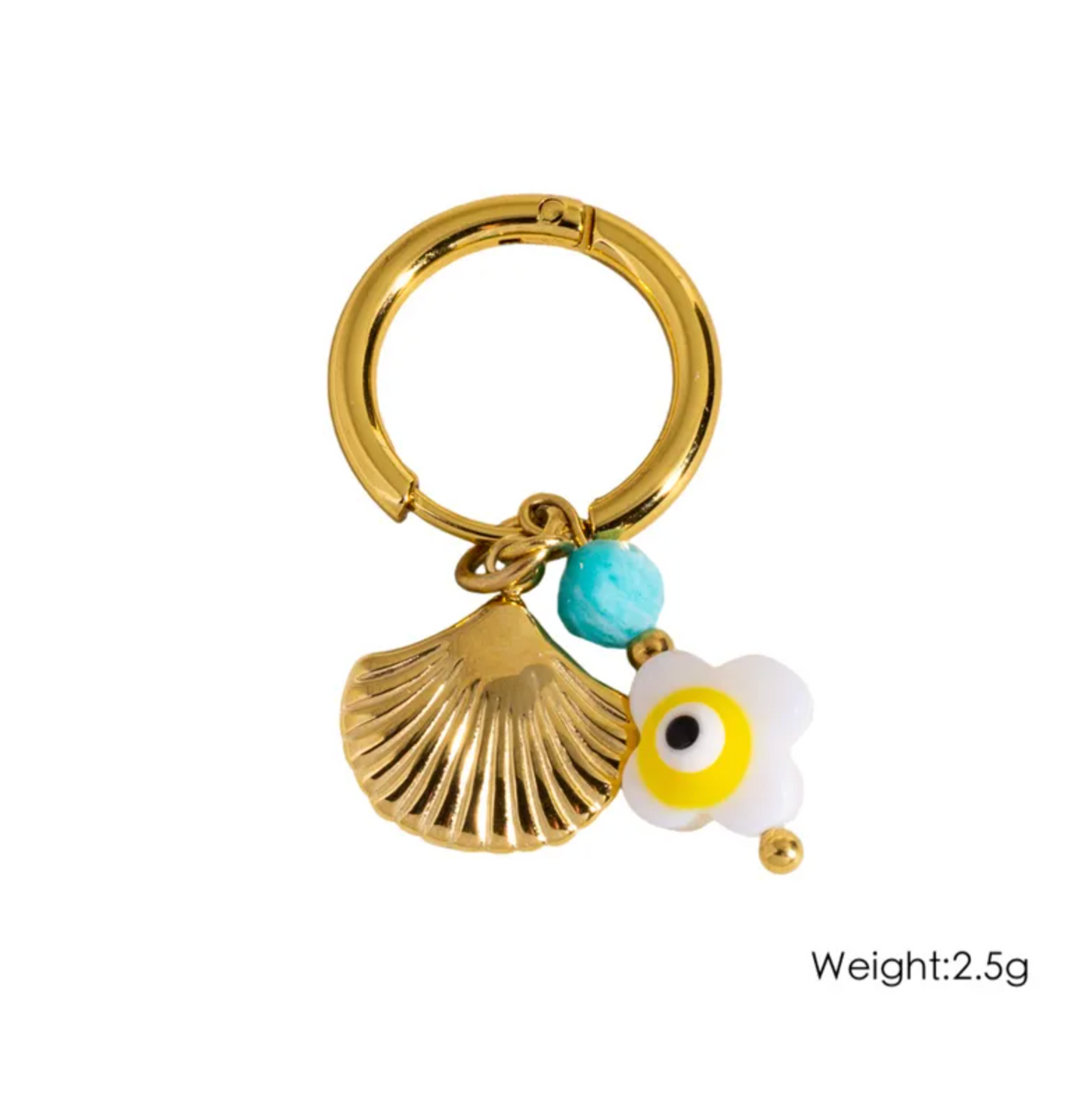 Ocean Charm Hoop Earrings - Earrings - 18k Gold Plated Waterproof Jewellery - Collection 9