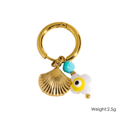 Ocean Charm Hoop Earrings - Earrings - 18k Gold Plated Waterproof Jewellery - Collection 9